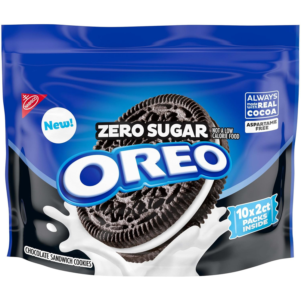 Zero Sugar Chocolate Sandwich Cookies, 10 Snack Packs (2 Cookies per Pack)