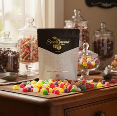 Spice Drops Candy, Old-Fashioned Gumdrops, 6 Flavors Jelly Candy, 1 Pound
