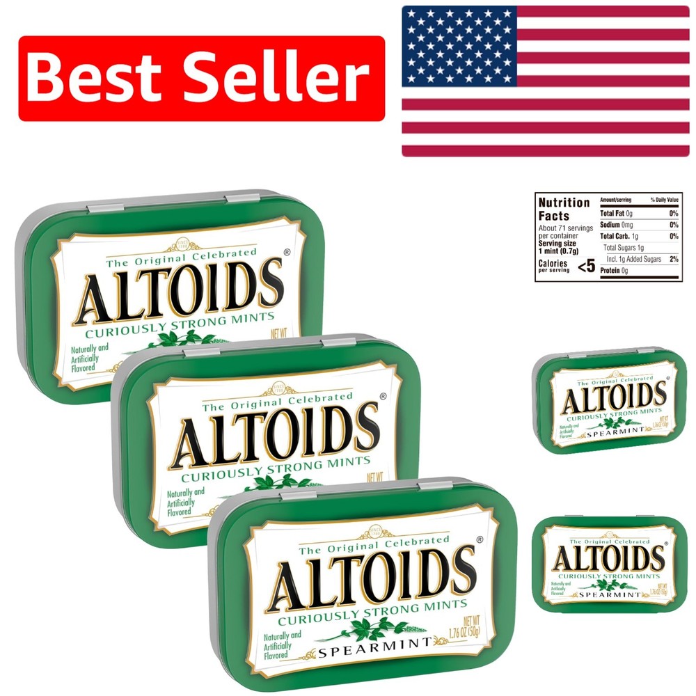 Pocket-Sized Spearmint Mints – 5.28 oz Total, Perfect for Anytime Freshness