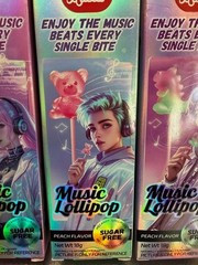 3 Pack Music Candy Lollipop For Party Gift Singing Lollipop Candy 18g 6/25/27
