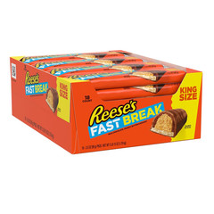 FAST BREAK Chocolate, Peanut Butter and Nougat King Size, Candy Bars, 3.5 Oz (18