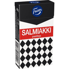 4 Boxes x 40g Salmiakki Original Finnish Salty Liquorice Salmiak Pastilles