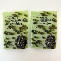 2 Pack Trader Joe’s Dark Chocolate Covered Pistachios 6oz 170g Exp 04/26