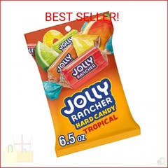 JOLLY RANCHER Tropical Fruit Flavored Hard Candy Bag, 6.5 oz