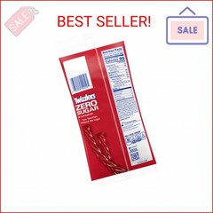 TWIZZLERS Zero Sugar Twists Strawberry Flavored Licorice Style, Candy Bag, 5 oz