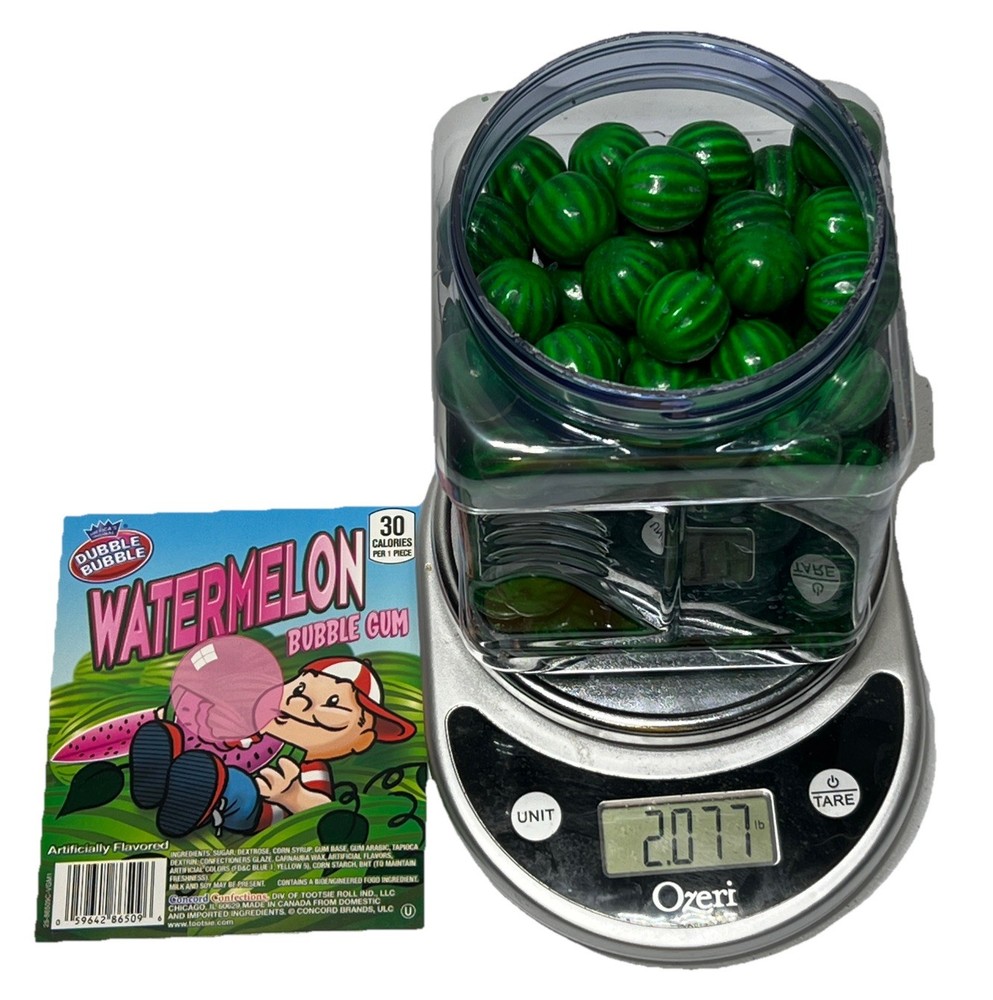 Dubble Bubble Watermelon Gumballs 1 Inch 2lb Bulk — Vending Machine Refill Candy
