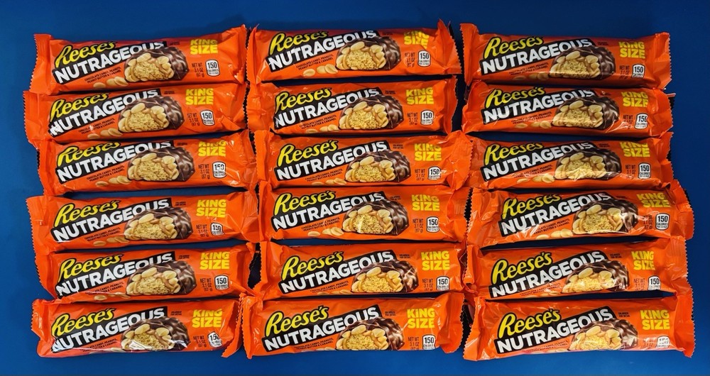 (18) Reese’s Nutrageous Chocolate Peanut Butter Caramel KS 3.1oz. BB: 02/27