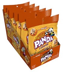 Meiji Hello Panda Cookies, Caramel Crème Filled – 2.2 Ounce (Pack of 6)