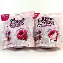 Creme Savers RASPBERRIES & CREME Hard Candy SHARE SIZE – BUNDLE OF 2 (2x 12 Oz)