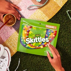 Skittles Sour Candy, Chewy Fruit Candies, Share Size, 13.7 oz Bag