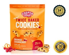 Cooper Street Twice Baked Orange Cranberry Biscotti Cookies, 5oz