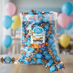 Bulk Salted Caramel Toffees 88.18 Oz – Chewy Butter Toffee Candy, English Sweets