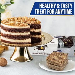 Sesame Halva Snack Bars – Vegan, Kosher Assortment, Vanilla & Marble Flavors,