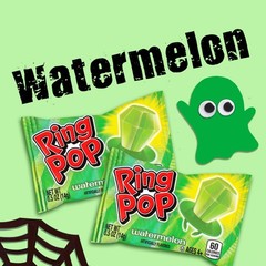 Ring Pop Green Halloween Candy Lollipops, 30Ct Bulk Candy Individually Wrapped