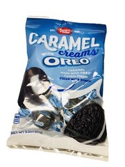 Goetze’s Caramel With Cream Made W/OREO Cookie Pieces. 3.2oz/91gm
