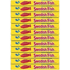 SWEDISH FISH Soft & Chewy Candy, Bulk 12 – 3.1 oz (Pack of 12), Red