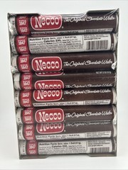 NECCO Chocolate Flavor Wafer Candy Rolls, 2-Ounce (Box of 24 Count) BB 3/11/28