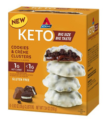 Keto Cookies & Crème Clusters, Gluten Free, High Fiber, Low Carb, Keto Friendly