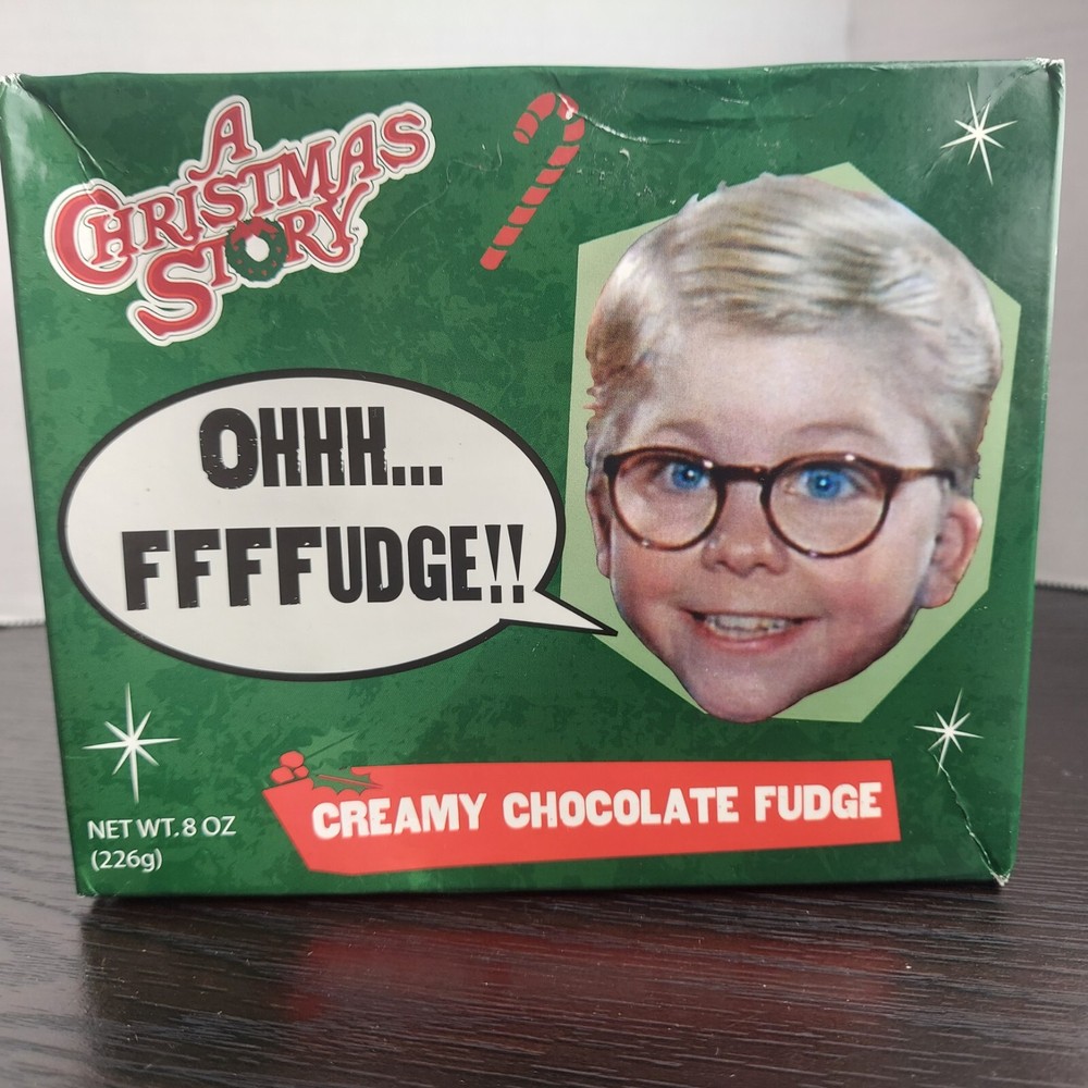 A CHRISTMAS STORY 8 oz Fudge Creamy Chocolate Ralphie OHHH…FFFFUDGE!! Box