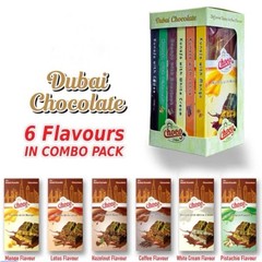 Assorted Dubai Kunafa Chocolate Combo Pack 6 X 100 g, UAE Made