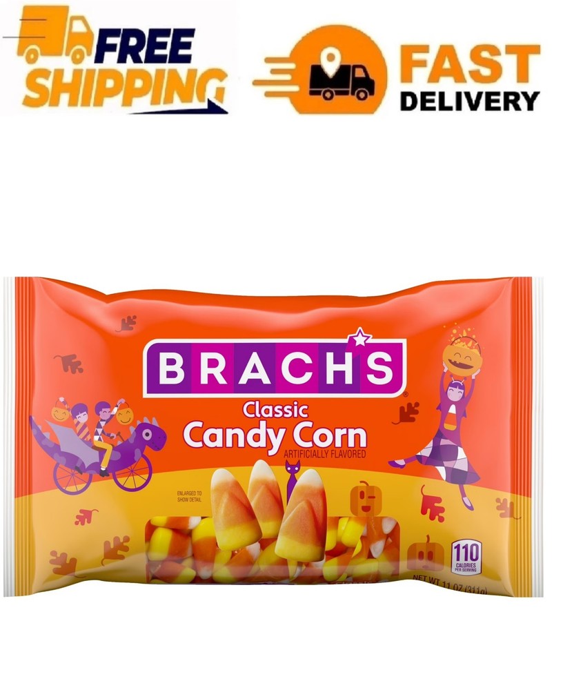 Brach’s Classic Candy Corn, Halloween Candy, Classic Fall Treats, 11 Ounce Bag
