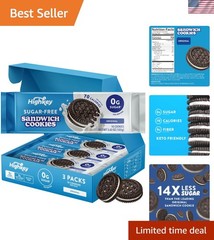 Low Calorie Sugar Free Sandwich Cookies – Perfect Crunchy Keto Treat, 30 Pouch
