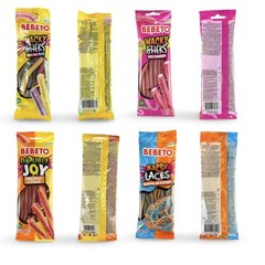 Bebeto Gummy Candy Full Case Packs (10 or 12 Bags), Halal Assorted Gummies Choos