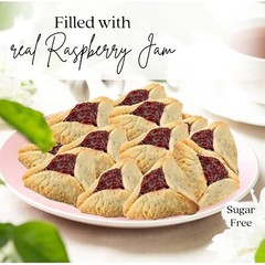 Luxury Sugar Free Strawberry Hamentaschen Cookies | 10 Count | Diabetic Friendly