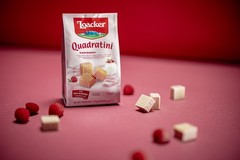Loacker Quadratini Raspberry Yogurt Wafer Cookies Pack Of 6 Resealable Bags