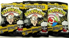 Warheads Atomic Fizz 2oz bags ~ Extreme SOUR Fizz hard candy 5 flavor ~ Lot of 3