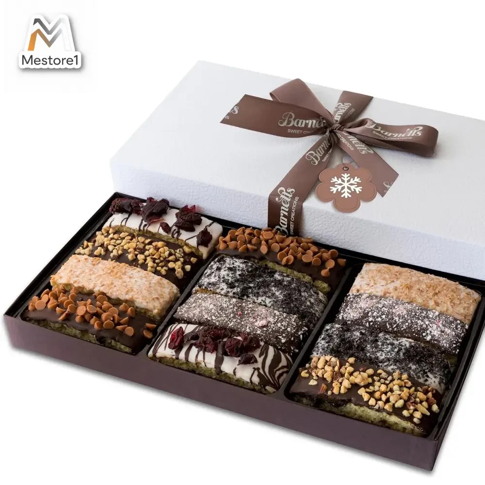 Christmas Holiday Thanksgiving 12 Chocolate Biscotti Gift Box Gourmet Cookie
