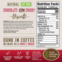 DIJAS Natural Foods, Individually Wrapped Fat Free Biscotti Cookie, All Natur…