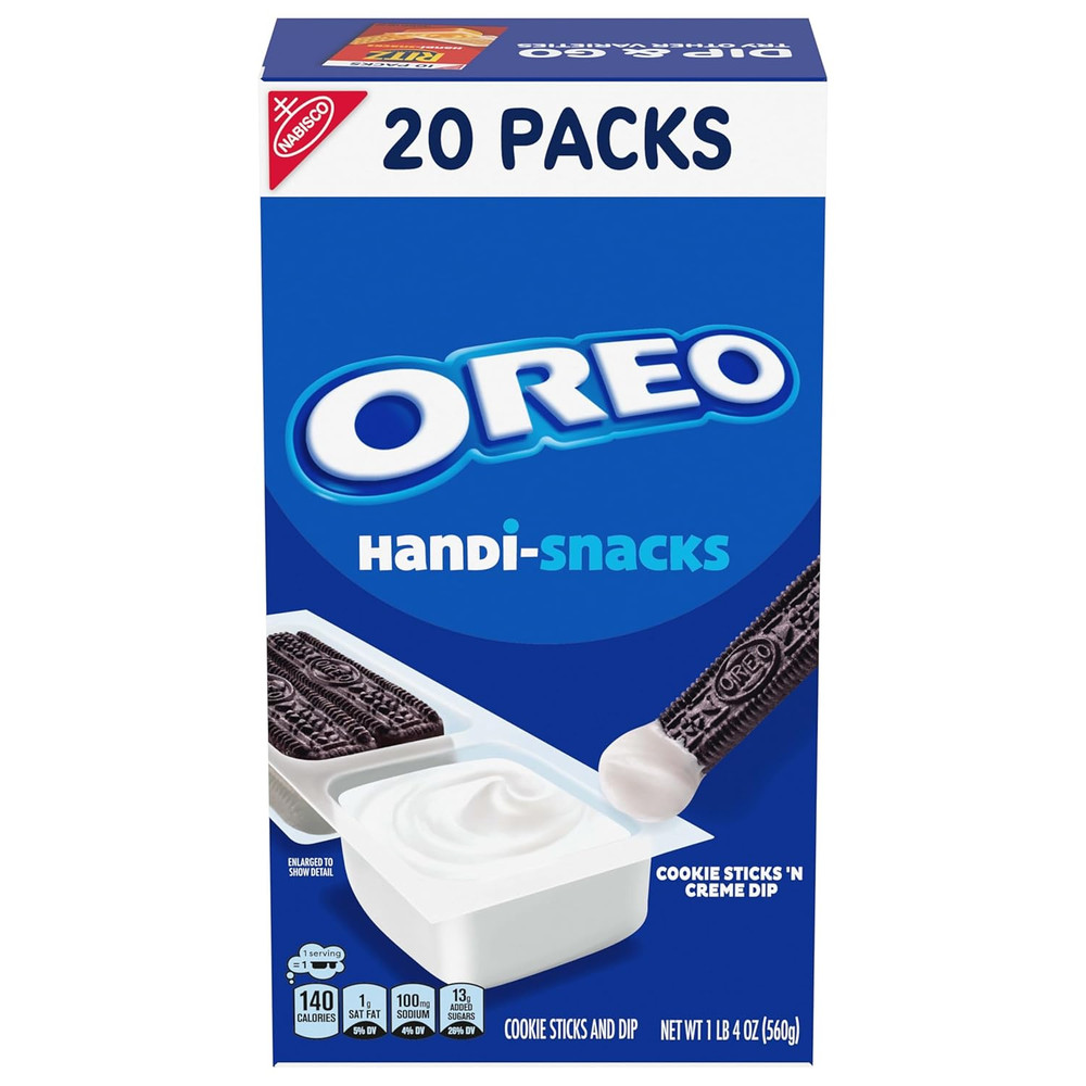 Handi-Snacks OREO Cookie Sticks ‘N Creme Dip Snack Packs, 20 Snack Packs