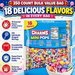 Charms Mini Pops, Assorted Flavors, 350-count
