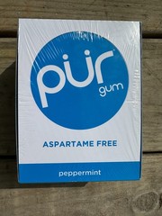 PUR Peppermint Sugar Free Chewing Gum 12 – 9 Ct Packs Aspartame Free Xylitol