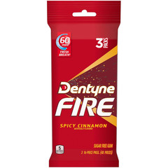 Fire Spicy Cinnamon Sugar Free Gum, 3 Packs of 16 Pieces (48 Total Pieces)