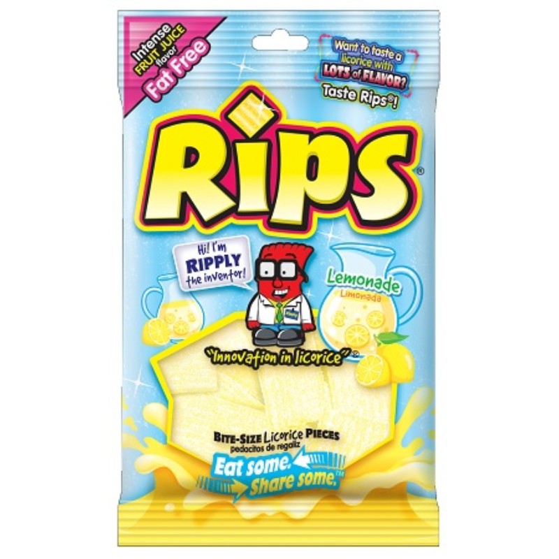 6x RIPS Lemonade Licorice Candy Bites Bulk Snack Treats New Fresh Sealed 4oz