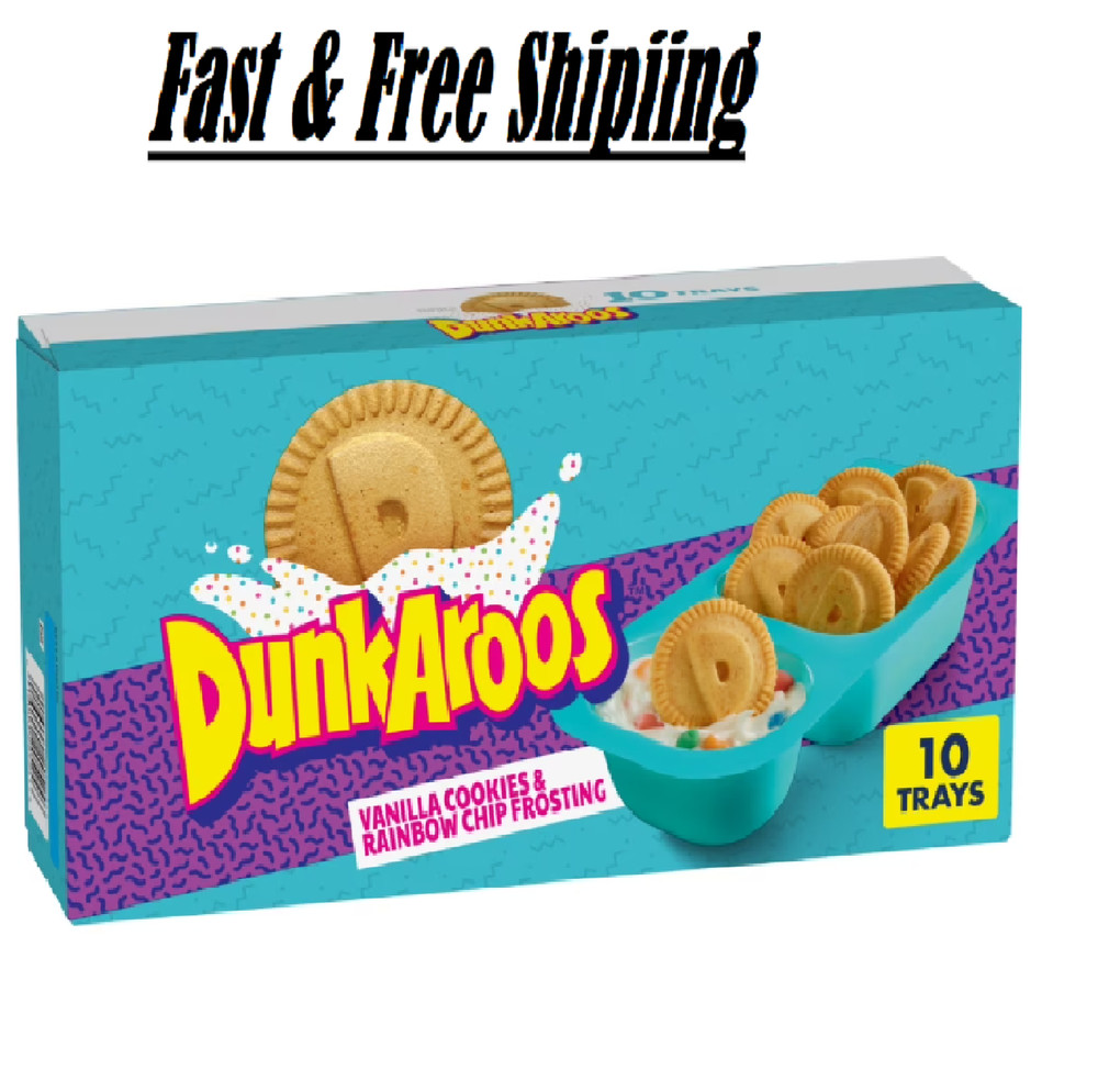 Dunkaroos Vanilla Cookies and Rainbow Chip Frosting 10 Count 10 oz