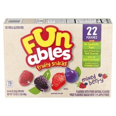 Funables Mixed Berry Fruity Snacks – 22 Count Box, Gluten Free, Fat Free