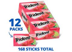 Trident Island Berry Lime Sugar Free Gum,12 Packs of 14 Pieces (168 Total Piece)