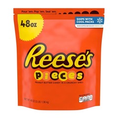 REESE’S PIECES Peanut Butter Candy in a Crunchy Shell, 48 oz Bulk Bag