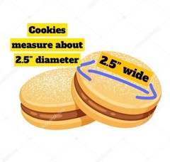 Alfajores con dulce de leche, Caja de 12, Dulce de Leche cookies, box of 12