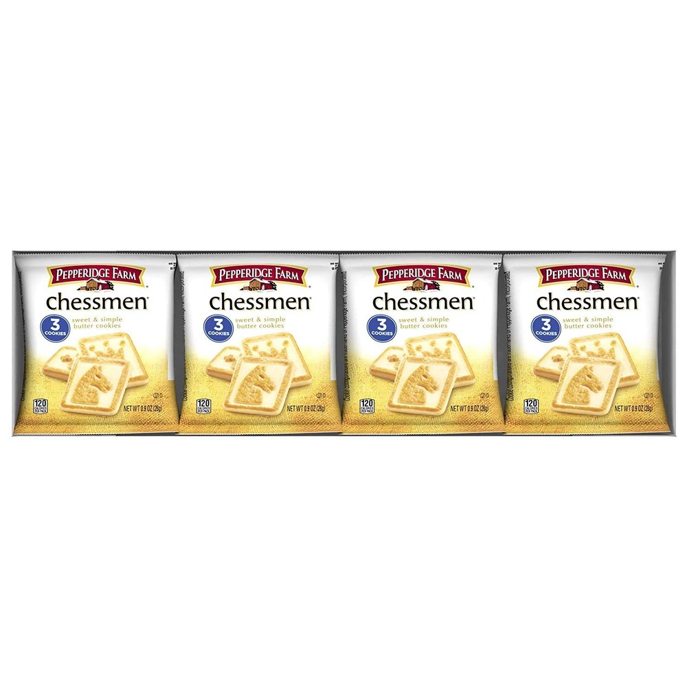 Pepperidge Farm Chessmen Butter Cookies Multipack, 8 0.9 Ounce (Pack of 8)