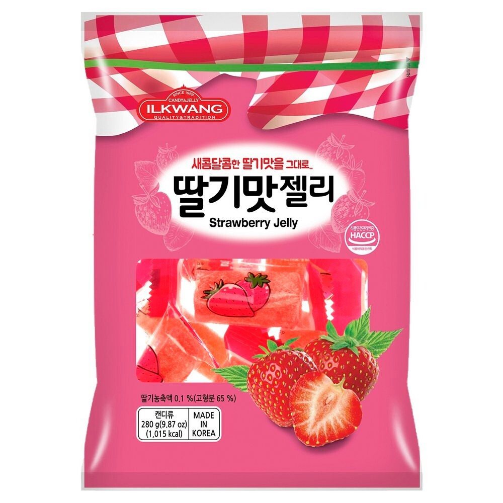 [Ilkwang]Korean Strawberry Jelly 280g / 9.87oz Nutritious Energy Snack