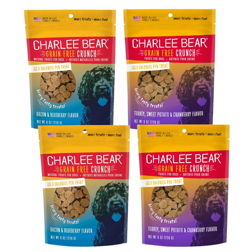 Charlee Bear Dogs Training Treat, Crunchy, Low Calorie, Grain Free Dog Treats, M