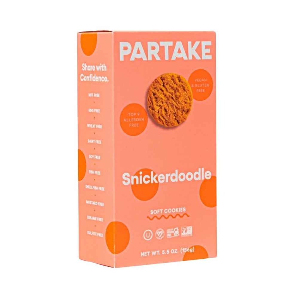 Partake Vegan & Gluten Free Cookies. Snickerdoodle 2 Boxes (5.5oz Each) Exp 7/31