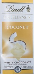 NEW Lindt Excellence COCONUT WHITE Chocolate Bar 3.5 oz – 1 Bar – FREE SHIPPING