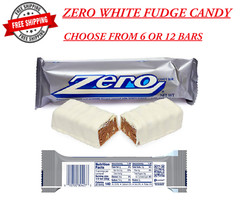 ZERO White Fudge, Caramel Peanut & Almond Nougat, 1.85-Oz. (Choose 6 Or 12 Bars)