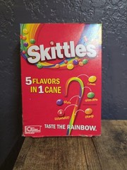 12ct SKITTLES Candy Canes 5 Flavors In 1 Taste The Rainbow Christmas 5.3oz