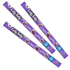 Grape Taffy Rope Candy, 24 Pack, Individually Wrapped Candy, 0.81 Oz Ropes